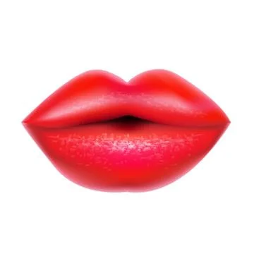 Red lips Stock Illustration