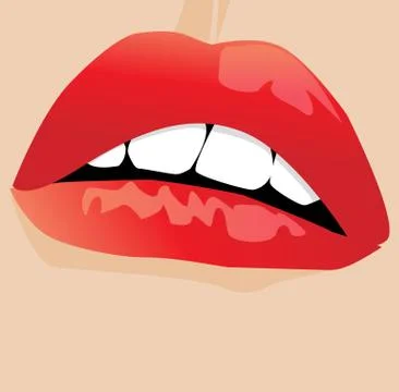 Red lips 스톡 일러스트