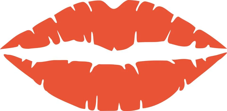 Red lips Stock Illustration