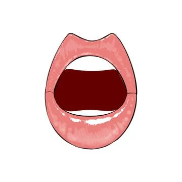 Red lips Stock Illustration
