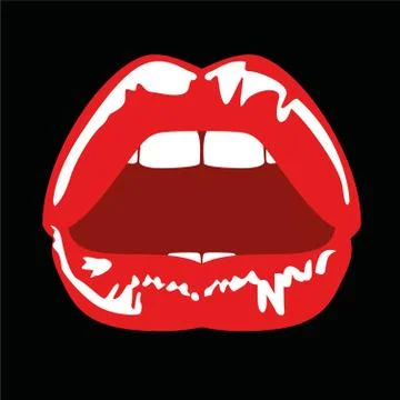Red lips Stock Illustration