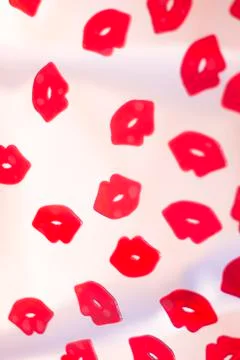 Red lips lipstick abstract Stock Photos