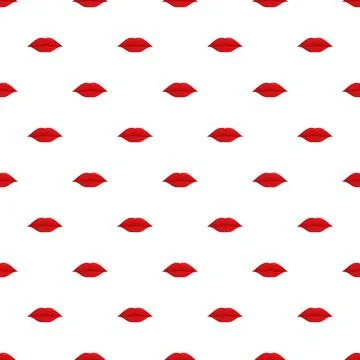 Red lips pattern creating seamless makeup texture wallpaper 스톡 일러스트