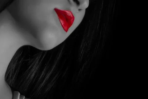 Red lips Stock Photos