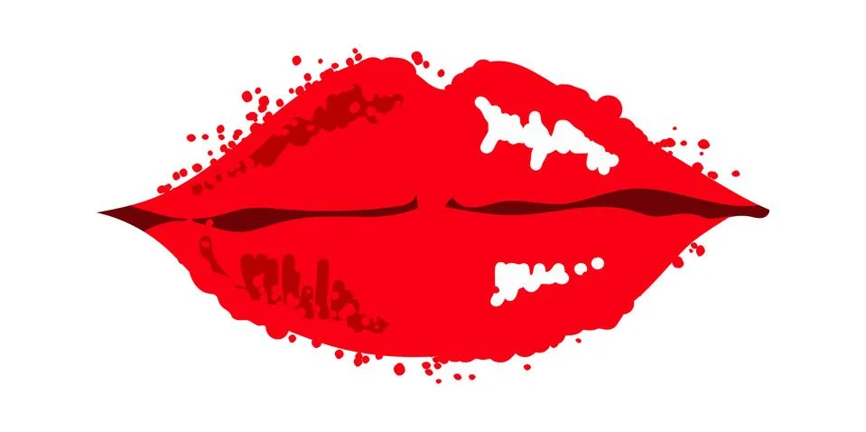 Red Lips Vector illustration Stock Illustration