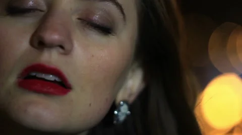 Red lipstick Stock Footage 48489814