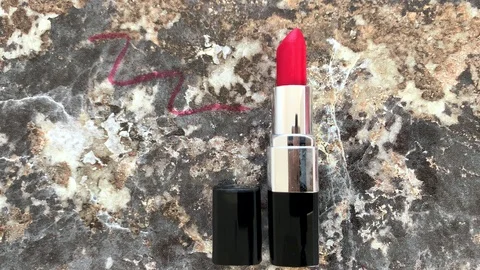 Red lipstick Stock Footage 121535977