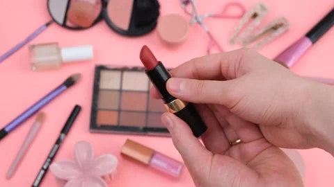 Red lipstick Stock Footage 280237299