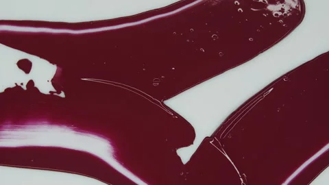 Red lipstick. Ink on white background Stock Footage 242760706