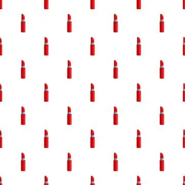 Red lipstick pattern creating beauty and cosmetic background Stock Illustration