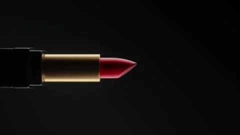 Red lipstick stick Stock Footage 154015431