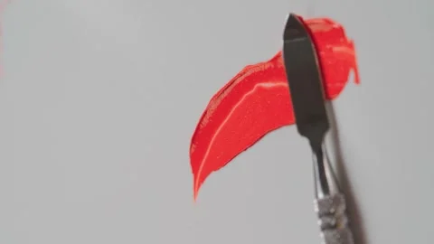 Red Lipstick Texture Stock Footage 242073502