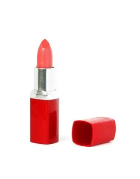 Red lipstick on white background Stock Photos