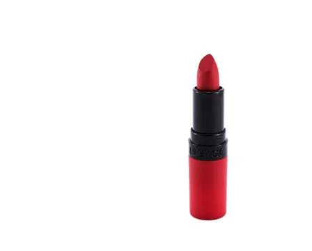 Red lipstick on a white background Stock Photos