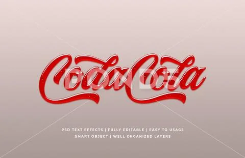 Red liquid 3d text style effect mockup - PSD Template PSD Template