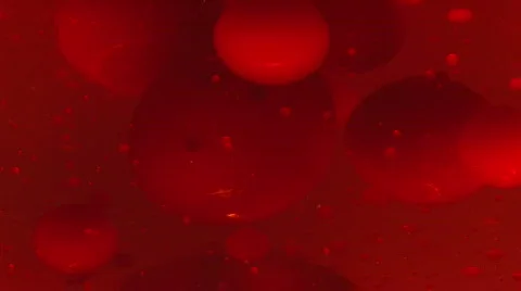 Red Liquid Bubbles Floating Stock Footage 452893