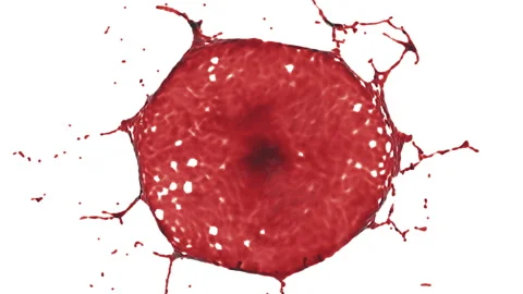 Red liquid pours out Stock Footage 105339410