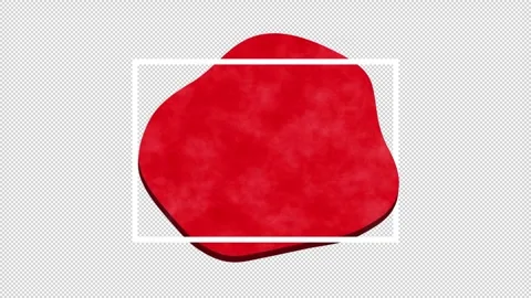 Red Liquid Rectangle Frame Banner Stock Footage 291956323