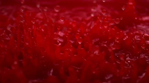 RED LIQUID (SLOW MOTION) Stock Footage 25268635