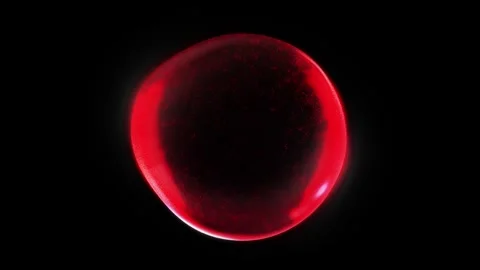 Red liquid sphere on black background. Red transparent ball. Red magical gl.. Stock Footage 317407325
