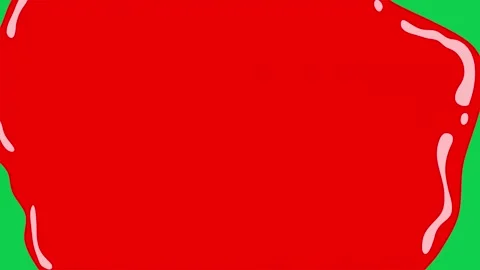 Red liquid splash animation on green screen ideal for creative science Stock Footage 309101973