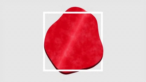 Red Liquid Square Frame Banner Stock Footage 291956209