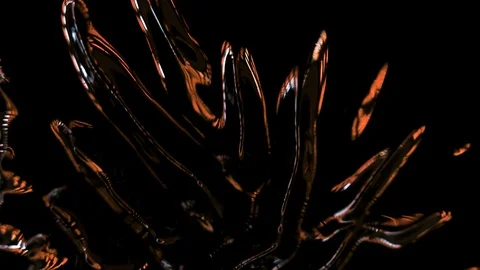 Red Liquid Surface, Abstract, Oil, Fluid, Ferrofluid 스톡 동영상 91961925