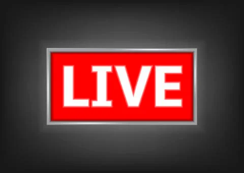Red Live button Stock Illustration