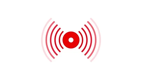 Red Live Streaming Sign Animation Button on Black background. Going Live on.. Video stock 304718606