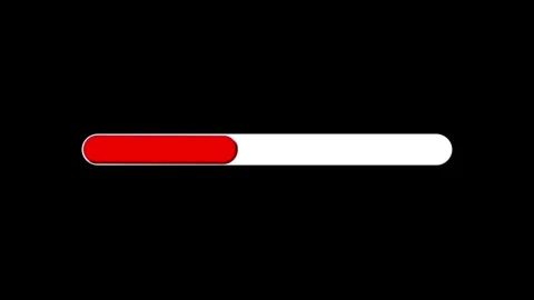 Red loading bar 3d animation Stock Footage 321040929