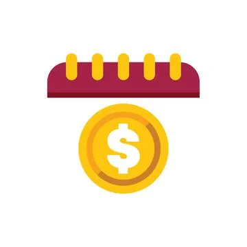 Red loading bar over a dollar coin illustrating concept of passive income Stock Illustration