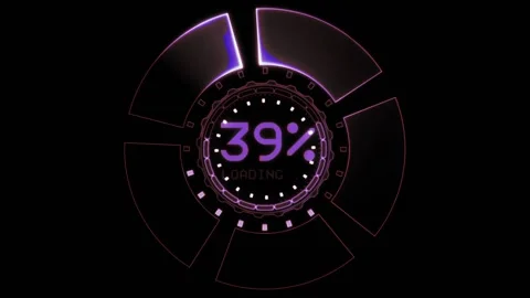 Red loading digital percent countdown Stock Footage 146050946