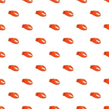 Red lobster claw pattern illustrating seafood concept Stock Illustration