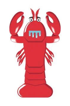 Red lobster on white background Stock Illustration