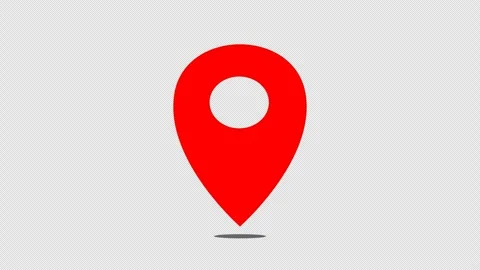 Red location pin 스톡 동영상 333671975