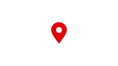Red Location Pin Icon Stock Footage 332881982