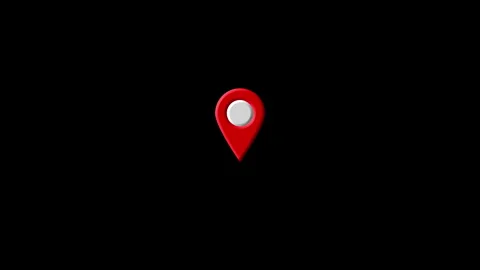 Red location pin icon isolated Stock Footage 309452028