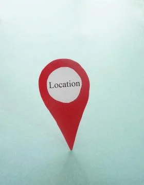 Red locator point Stock Photos