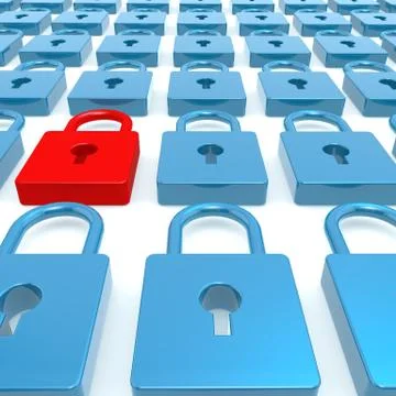 Red lock Stock-Illustration