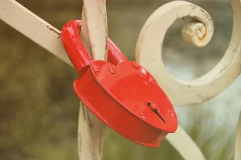 Red lock Foto stock