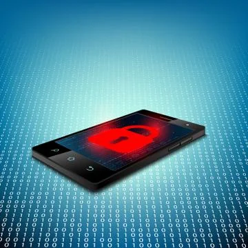 Red lock on the screen. Stock Illustration