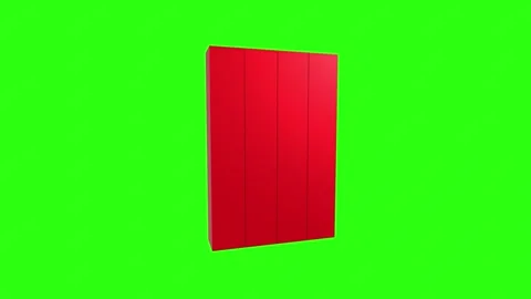 Red lockers on green background for creative projects Stock Footage 287011782