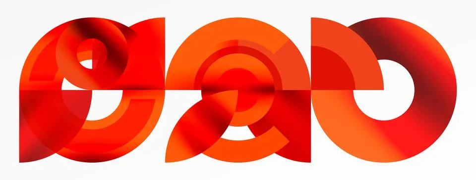 A red logo featuring the letters e and o in an artful font on a white background Stock Illustration