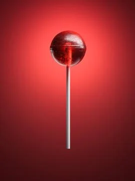 Red lollipop. 3d rendering Stockillustratie