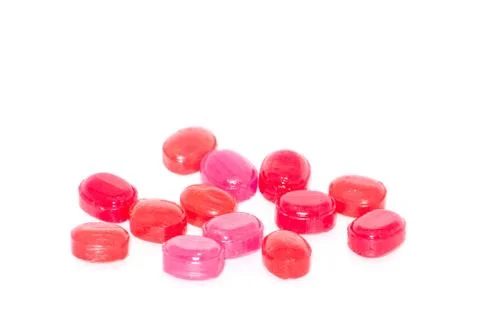 Red lollipops Stock Photos