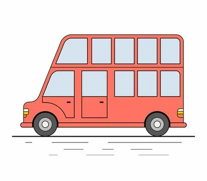 Red London bus Stock Illustration
