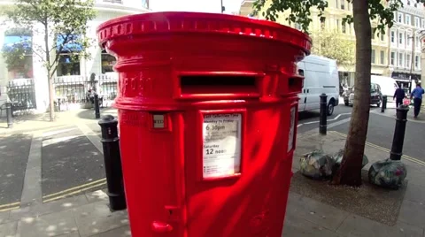 Red London Post Box Video stock 41583190