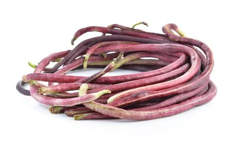 Red Long bean isolated on white background Stock Photos