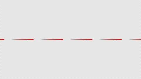 Red long dashed line circular motion animation, transparent channel Stock Footage 298735829