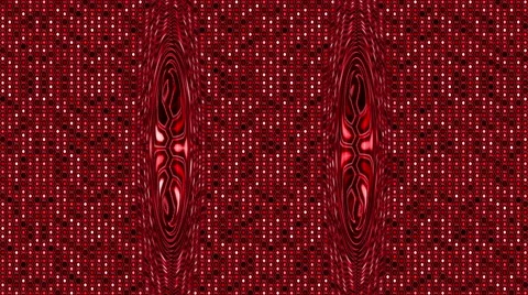Red Looping Hexagon Tech Abstract with ocular effect 動画素材 41002217